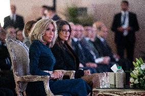 Brigitte Macron and Lalla Meryem Visit a School - Morocco