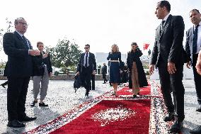 Brigitte Macron and Lalla Meryem Visit a School - Morocco