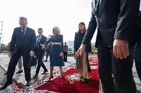 Brigitte Macron and Lalla Meryem Visit a School - Morocco