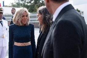 Brigitte Macron and Lalla Meryem Visit a School - Morocco