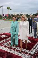 Brigitte Macron at inauguration Grand Theatre of Rabat