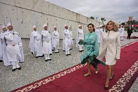 Brigitte Macron at inauguration Grand Theatre of Rabat