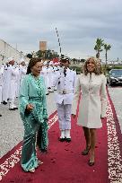 Brigitte Macron at inauguration Grand Theatre of Rabat