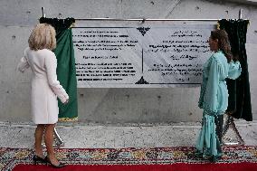 Brigitte Macron at inauguration Grand Theatre of Rabat