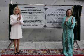 Brigitte Macron at inauguration Grand Theatre of Rabat