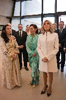 Brigitte Macron at inauguration Grand Theatre of Rabat