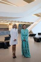 Brigitte Macron at inauguration Grand Theatre of Rabat