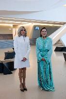 Brigitte Macron at inauguration Grand Theatre of Rabat