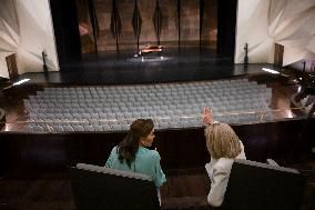 Brigitte Macron at inauguration Grand Theatre of Rabat