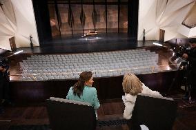 Brigitte Macron at inauguration Grand Theatre of Rabat