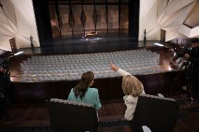 Brigitte Macron at inauguration Grand Theatre of Rabat