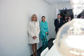 Brigitte Macron at inauguration Grand Theatre of Rabat