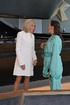 Brigitte Macron at inauguration Grand Theatre of Rabat