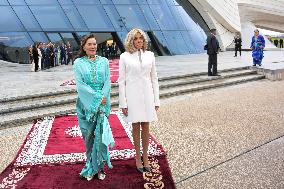 Brigitte Macron at inauguration Grand Theatre of Rabat