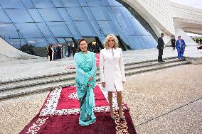 Brigitte Macron at inauguration Grand Theatre of Rabat