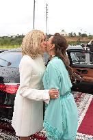 Brigitte Macron at inauguration Grand Theatre of Rabat