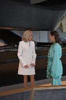 Brigitte Macron at inauguration Grand Theatre of Rabat