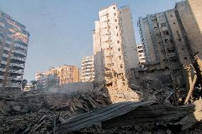 Aftermath Of Airstrikes In Hadath Suburb - Beirut