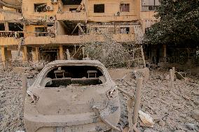 Aftermath Of Airstrikes In Hadath Suburb - Beirut