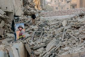 Aftermath Of Airstrikes In Hadath Suburb - Beirut