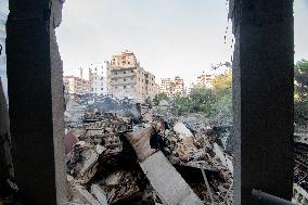 Aftermath Of Airstrikes In Hadath Suburb - Beirut