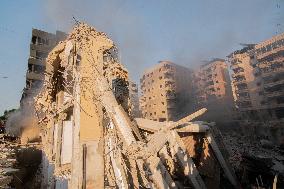 Aftermath Of Airstrikes In Hadath Suburb - Beirut