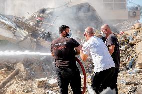 Aftermath Of Airstrikes In Tyre - Lebanon