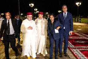 State Dinner in Honor of President Macron At Royal Palace - Rabat