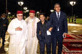 State Dinner in Honor of President Macron At Royal Palace - Rabat