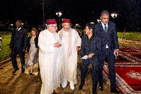 State Dinner in Honor of President Macron At Royal Palace - Rabat