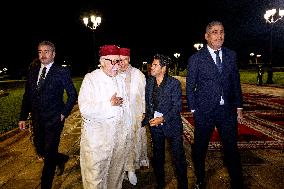 State Dinner in Honor of President Macron At Royal Palace - Rabat