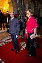 State Dinner in Honor of President Macron At Royal Palace - Rabat