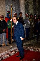 State Dinner in Honor of President Macron At Royal Palace - Rabat