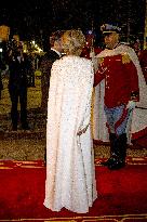 State Dinner in Honor of President Macron At Royal Palace - Rabat