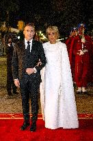 State Dinner in Honor of President Macron At Royal Palace - Rabat