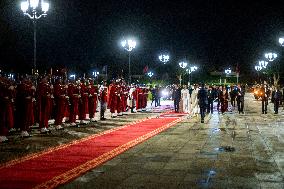 State Dinner in Honor of President Macron At Royal Palace - Rabat