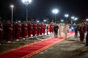 State Dinner in Honor of President Macron At Royal Palace - Rabat