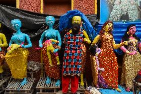 Preparation For Bhoot Chaturdashi Or Indian Halloween Festival In Kolkata