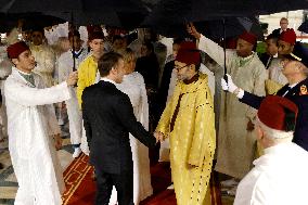 State Dinner in Honor of President Macron At Royal Palace - Rabat