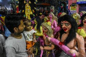 Preparation For Bhoot Chaturdashi Or Indian Halloween Festival In Kolkata