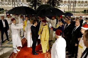 State Dinner in Honor of President Macron At Royal Palace - Rabat