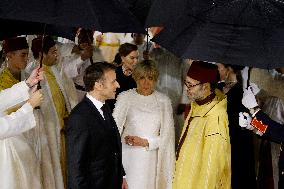 State Dinner in Honor of President Macron At Royal Palace - Rabat