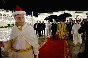 State Dinner in Honor of President Macron At Royal Palace - Rabat