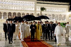 State Dinner in Honor of President Macron At Royal Palace - Rabat