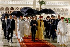 State Dinner in Honor of President Macron At Royal Palace - Rabat