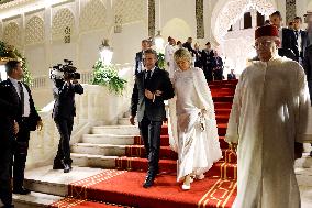 State Dinner in Honor of President Macron At Royal Palace - Rabat