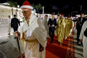 State Dinner in Honor of President Macron At Royal Palace - Rabat