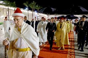 State Dinner in Honor of President Macron At Royal Palace - Rabat