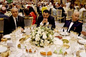 State Dinner in Honor of President Macron At Royal Palace - Rabat