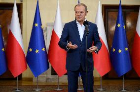 Polish Prime Minister Donald Tusk's Press Conference.